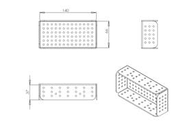 6WD thumper dimensional drawing basket